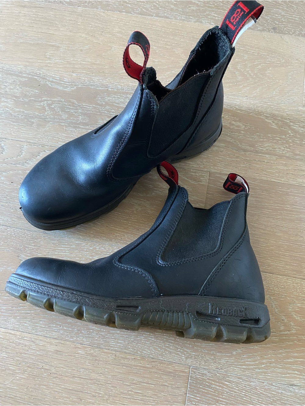 Redback Bobcat black leather ankle Chelsea boots men us size 9.5 us 8.5